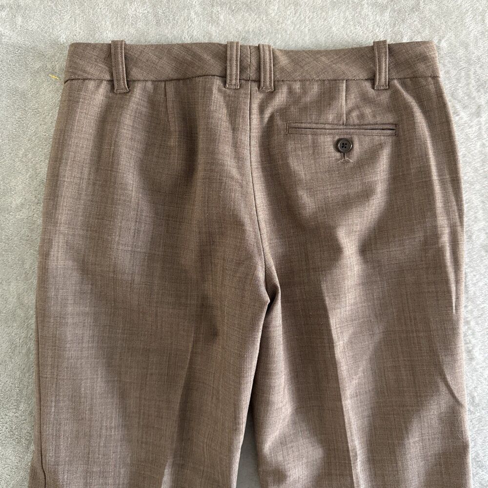 Y2K Gap Women’s Dress Pants Low Rise Plaid Office Size 6 Brown Straight Leg Chic - Picture 11 of 16